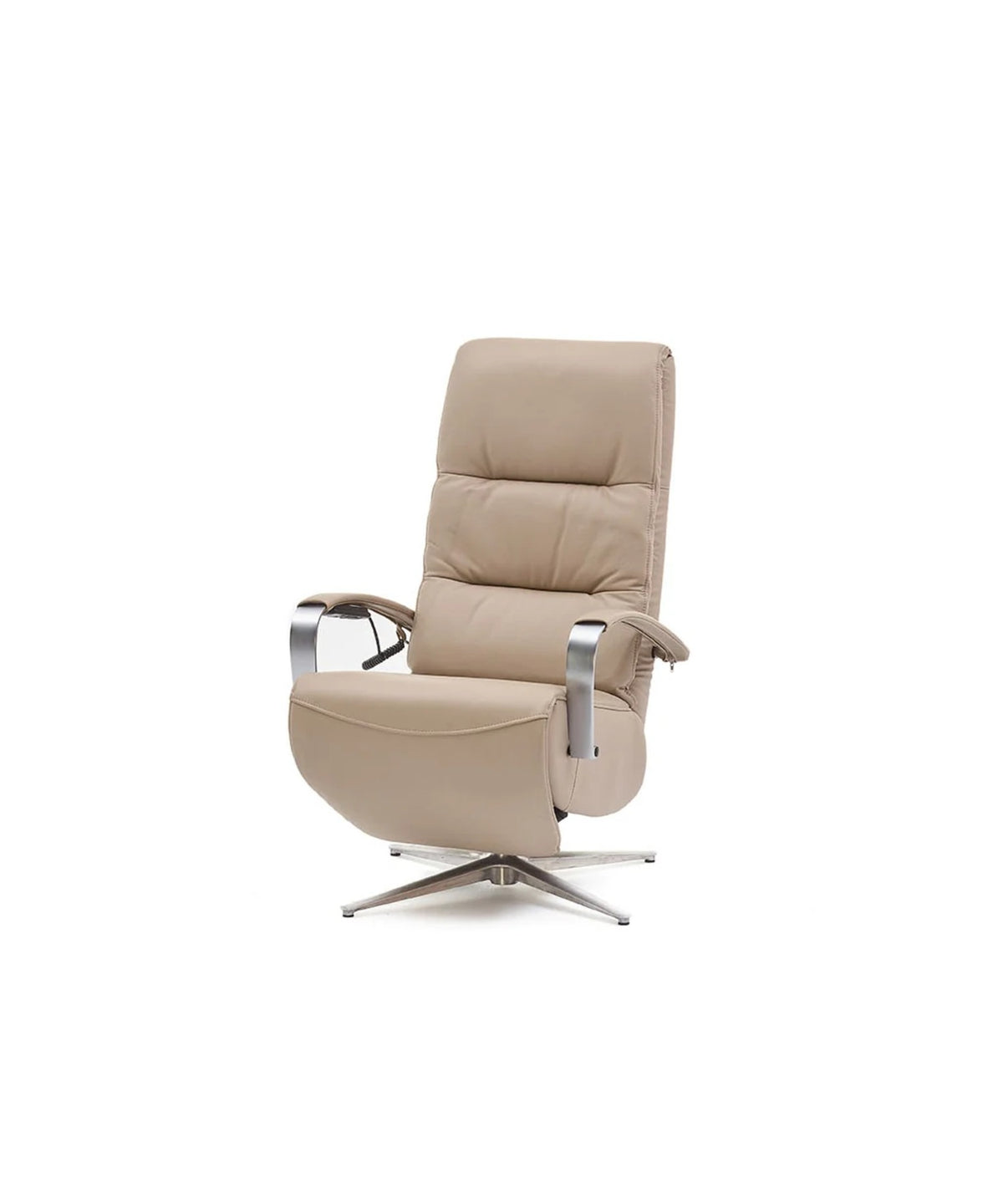 Vivaldi elektrische relaxzetel taupe leder – hoofdfoto | Swiss Relax