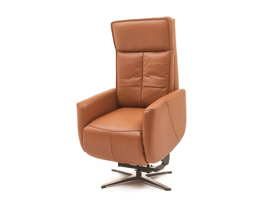 Sta-op zetel in cognac leder