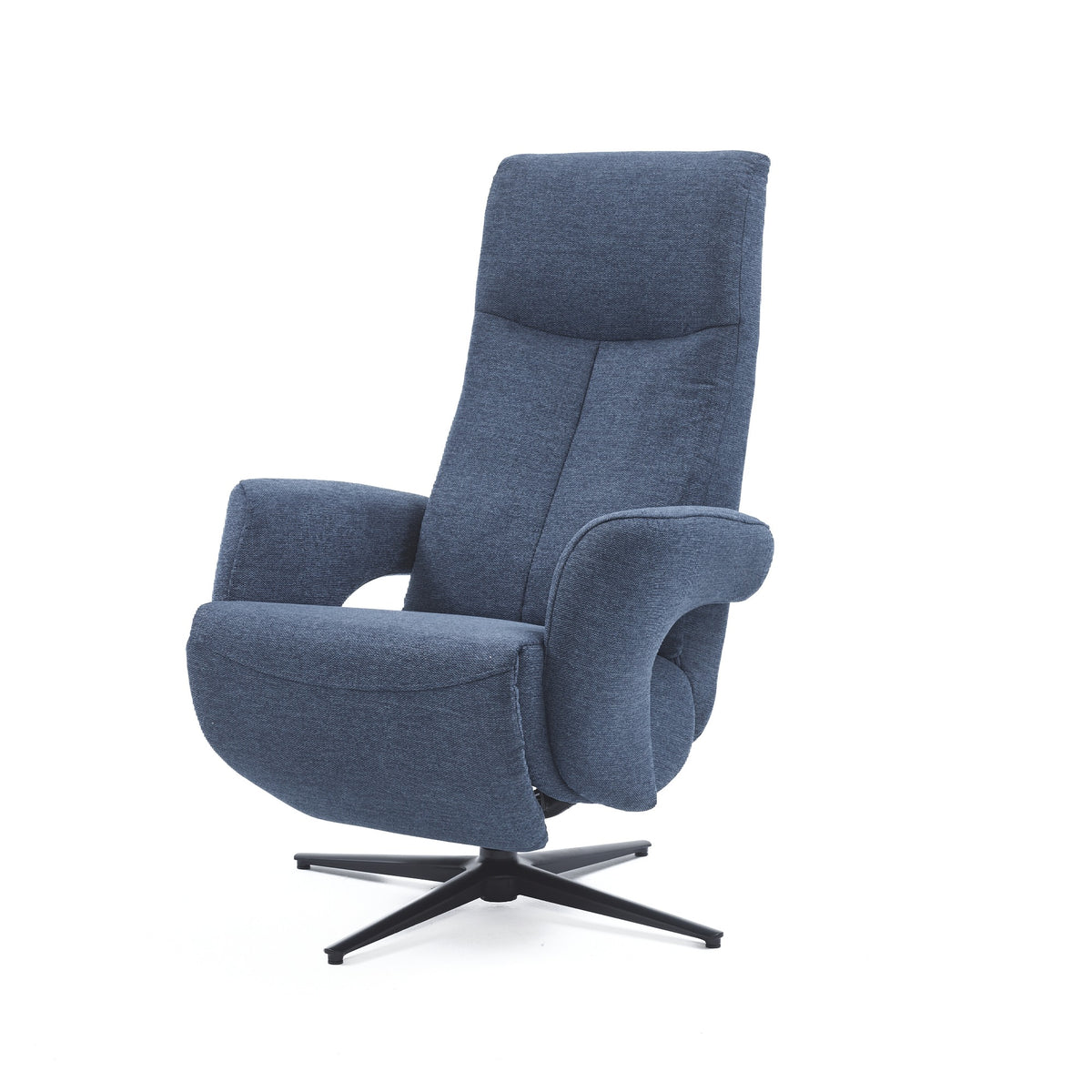 Fauteuil relax Palermo tissu – Bleu foncé